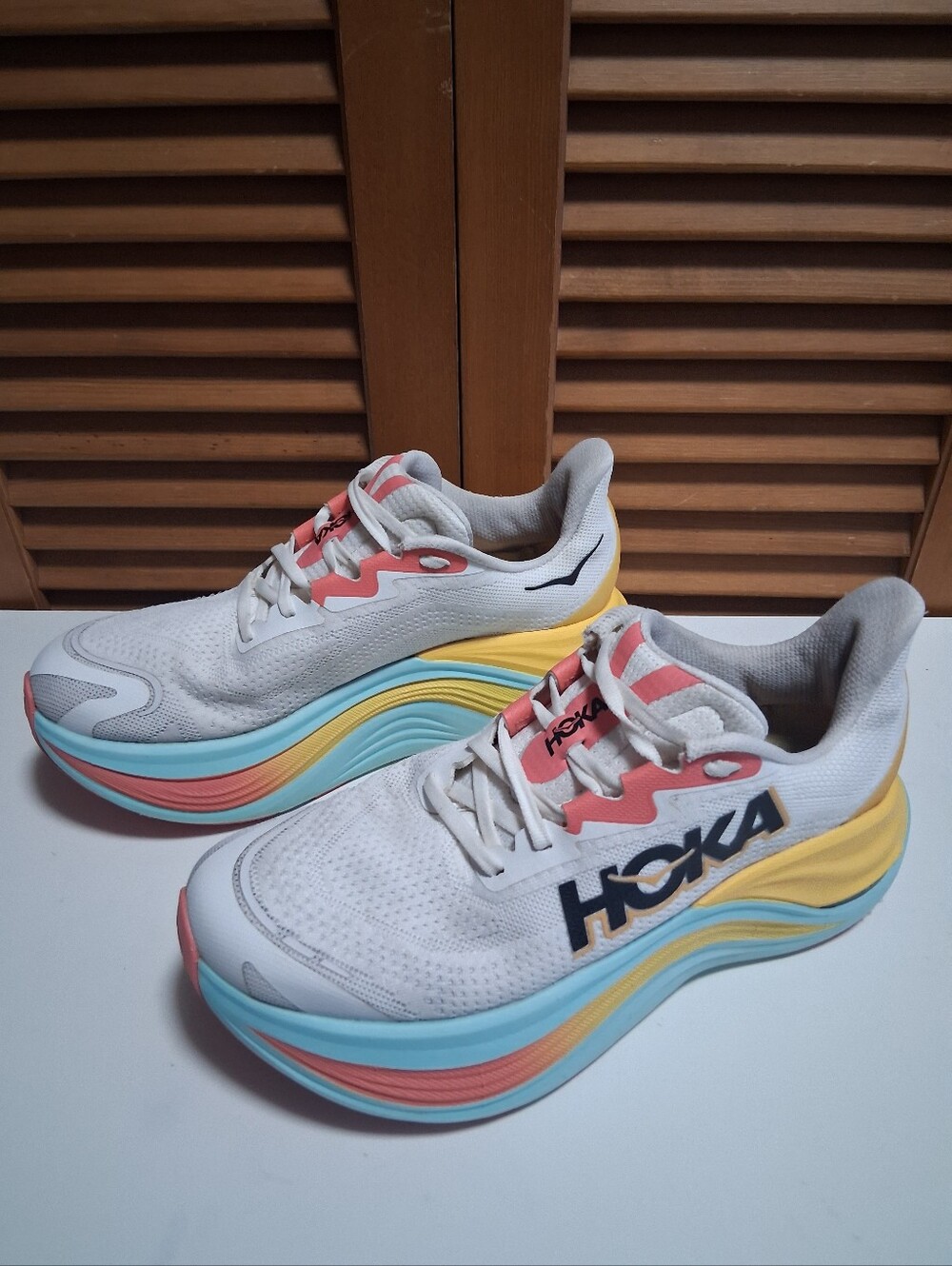 Hoka Skyward X Blanc de Blanc/ Swim Day Women's Running Shoe * Size: 9B - Picture 2 of 8